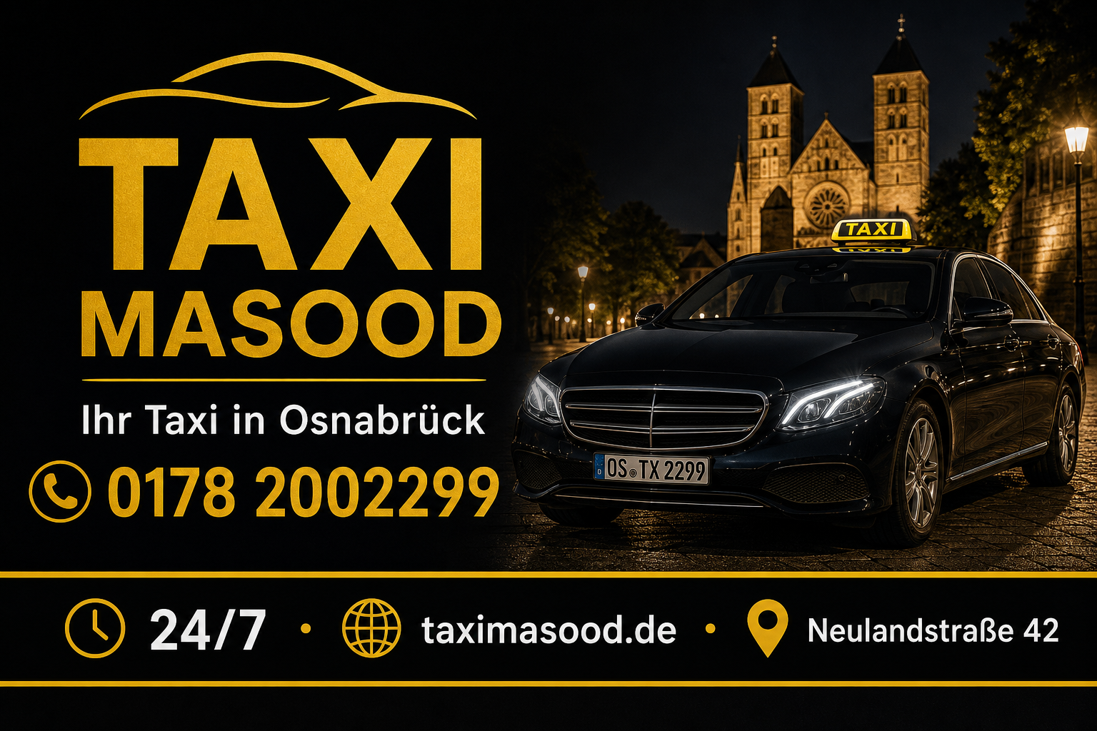 Taxi Masood Osnabrück – Taxi bestellen 24/7
